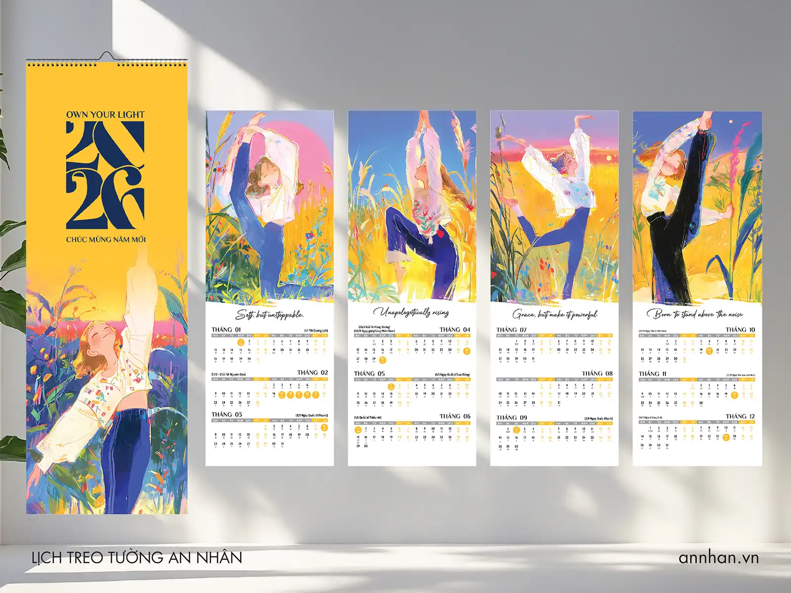 Lịch treo tường khổ dài